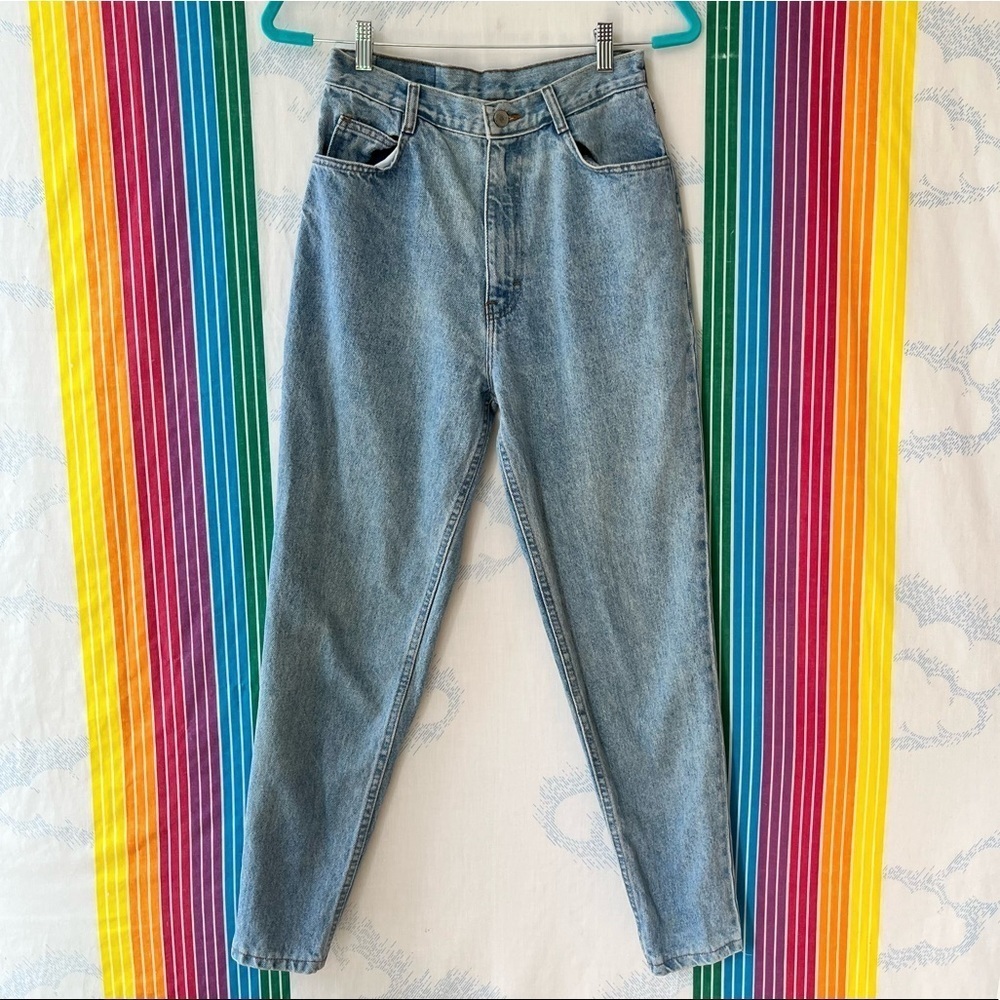 VINTAGE JORDACHE high rise light wash denim jeans 27 waist 90s